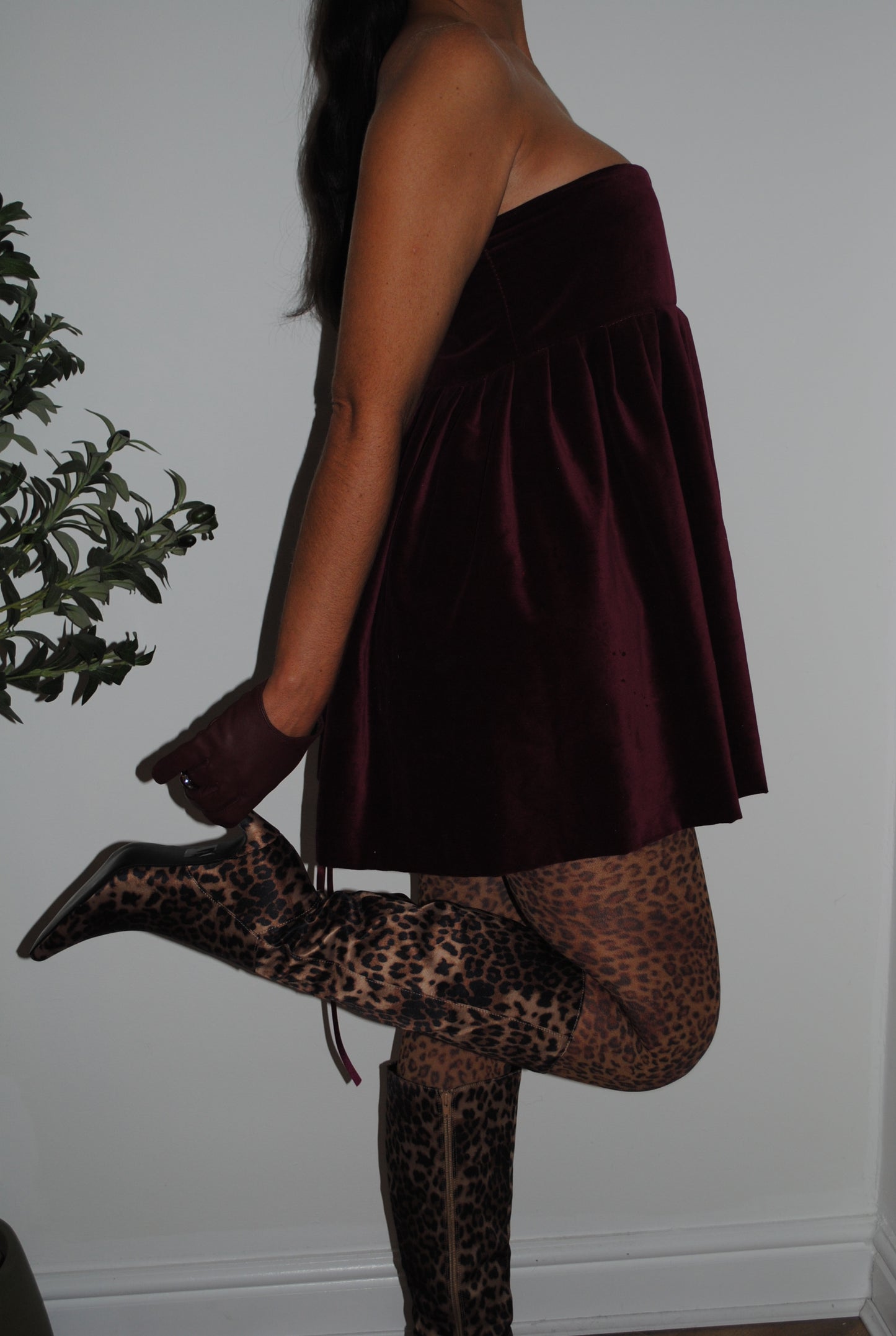 Babydoll in Midnight Red