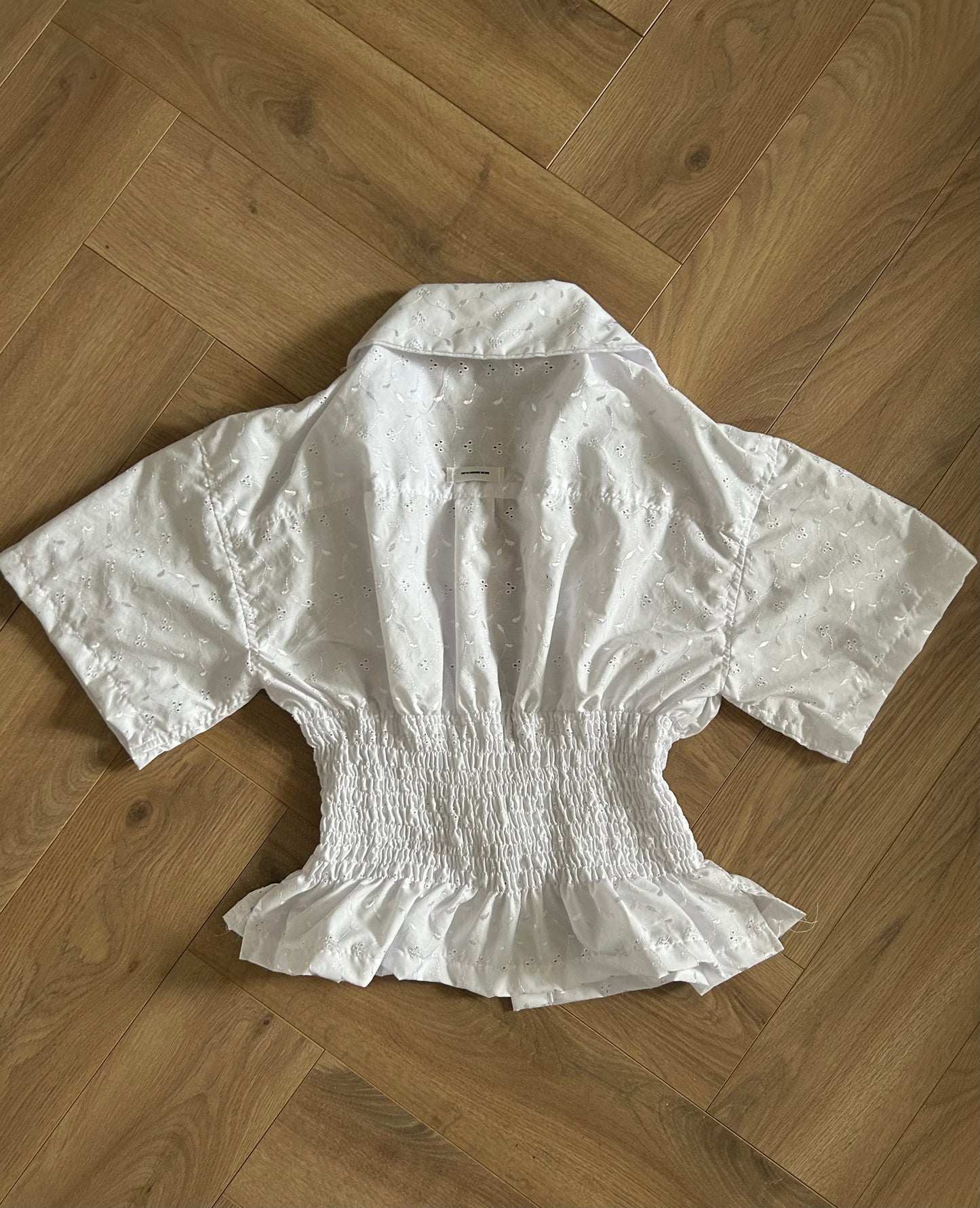 PREORDER Frolic SHIRT in White Broderie Anglaise
