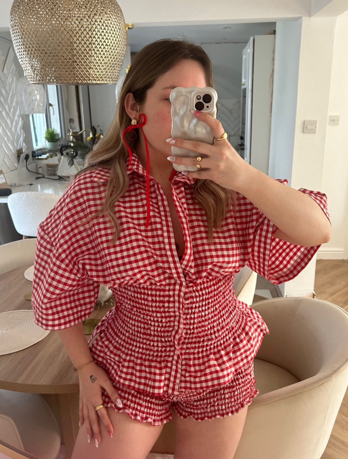 PREORDER Frolic SHORTS in Red Gingham