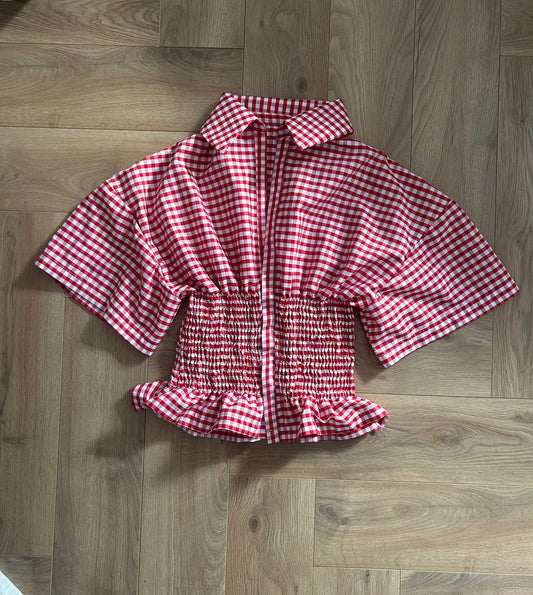 PREORDER Frolic SHIRT in Red Gingham
