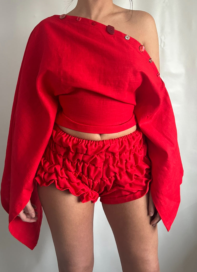 A PREORDER Sol Bloomer Shorts in Red