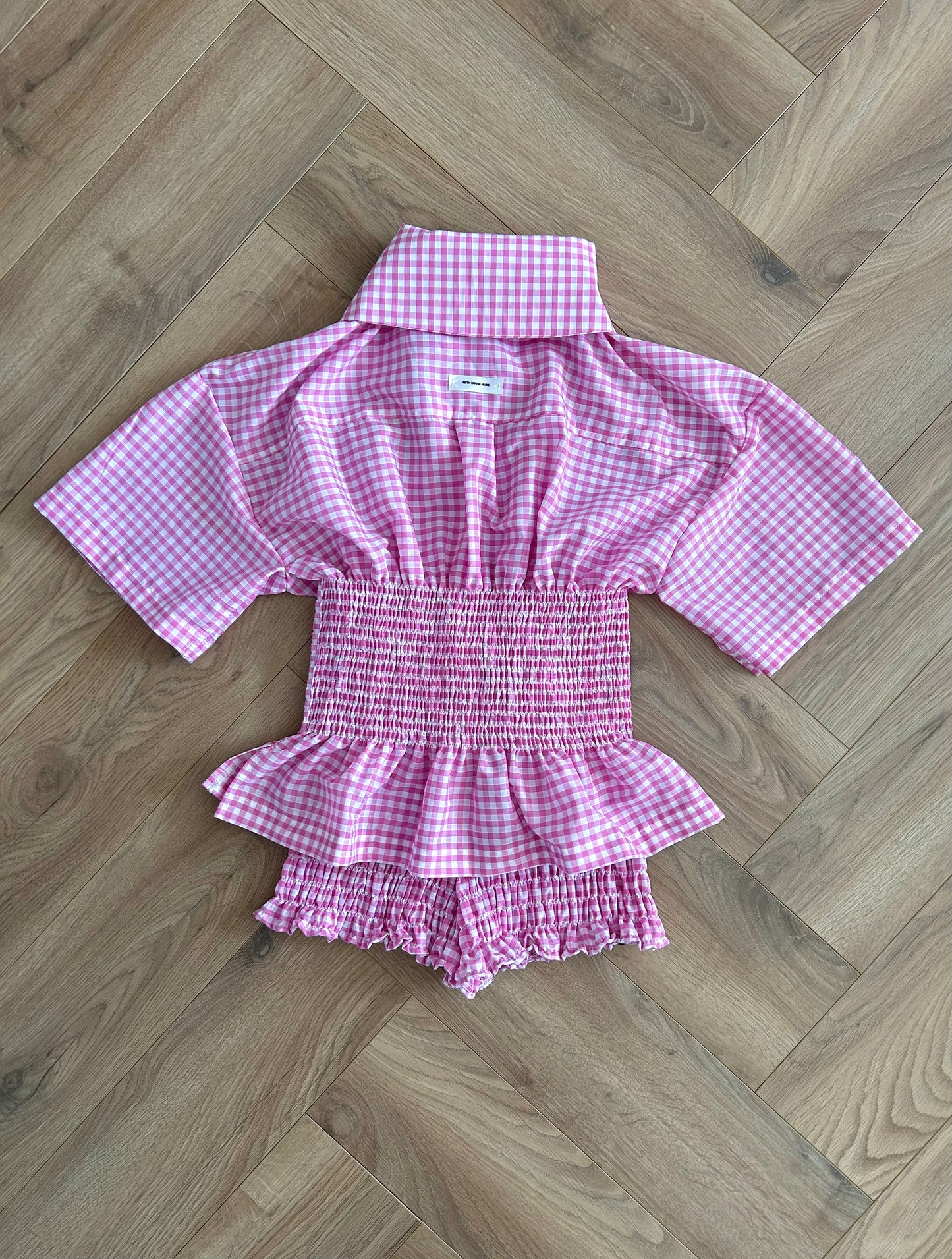 PREORDER Frolic Set in Pink Gingham