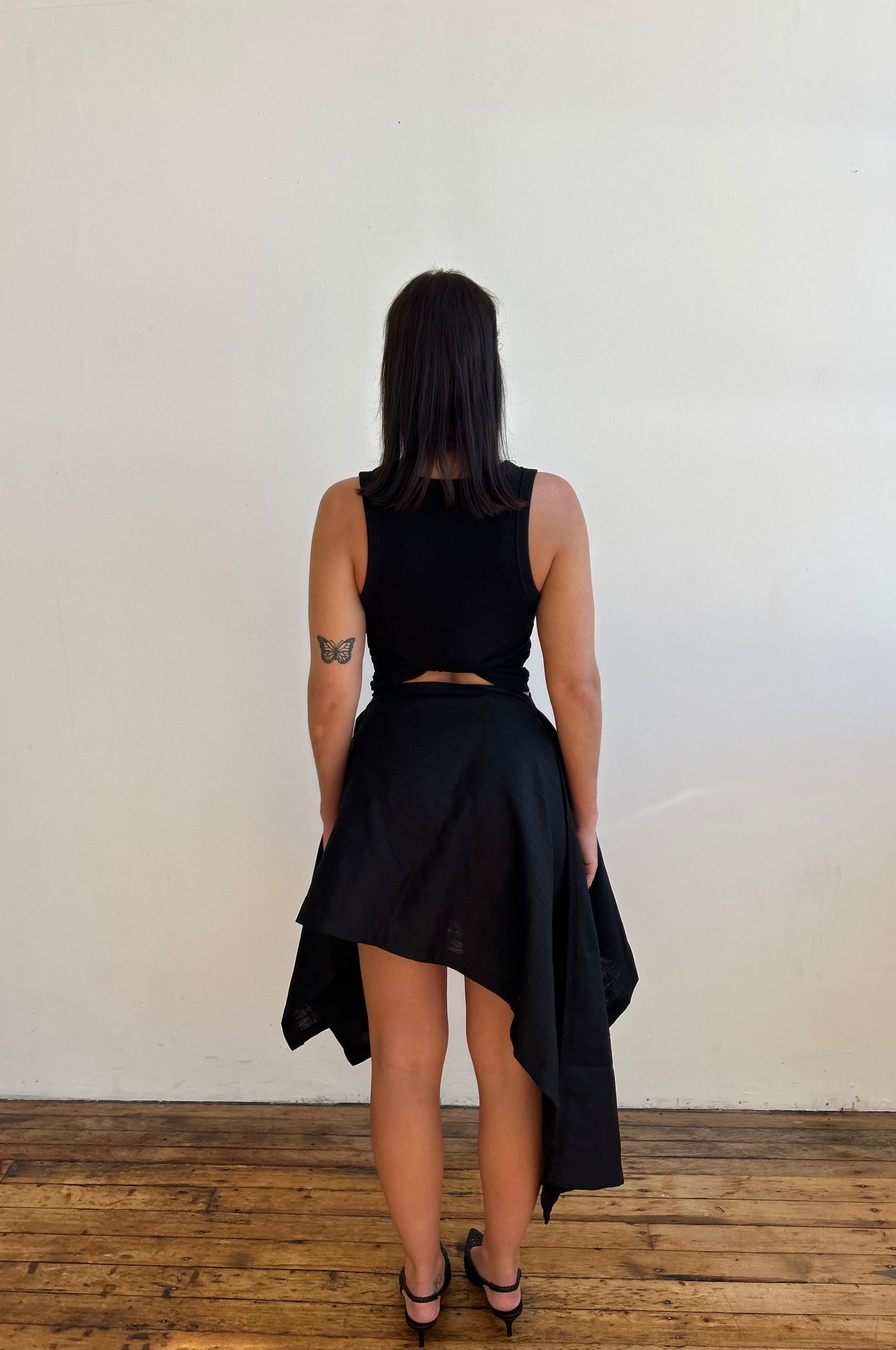aPREORDER Sol Multi-Way Skirt Top in Midnight Black