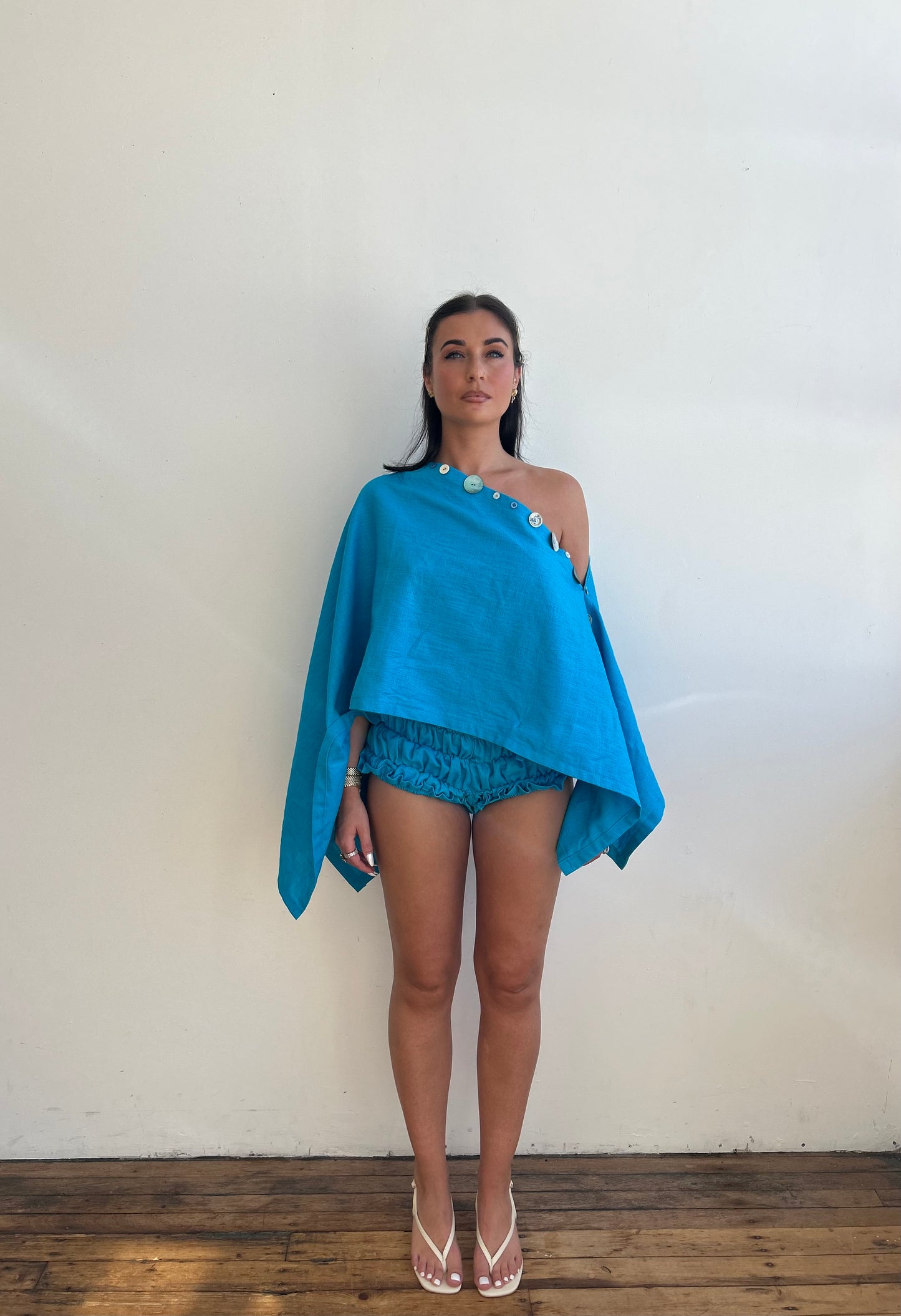 aPREORDER Sol Bloomer Shorts in Turquoise