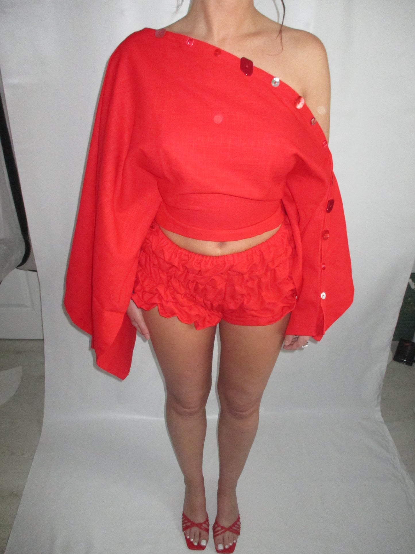 A PREORDER Sol Multi-Way Skirt Top in Red