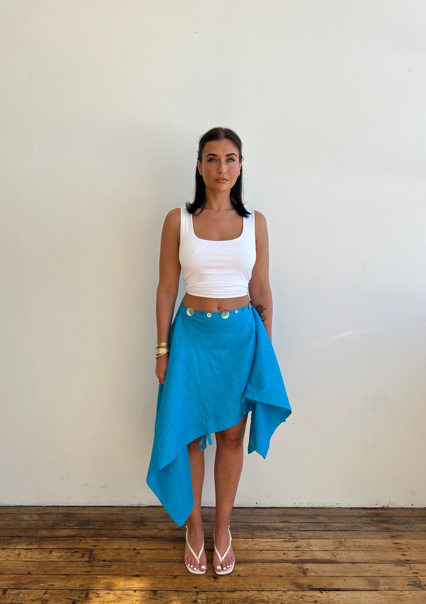 aPREORDER Sol Multi-Way Skirt Top in Turquoise