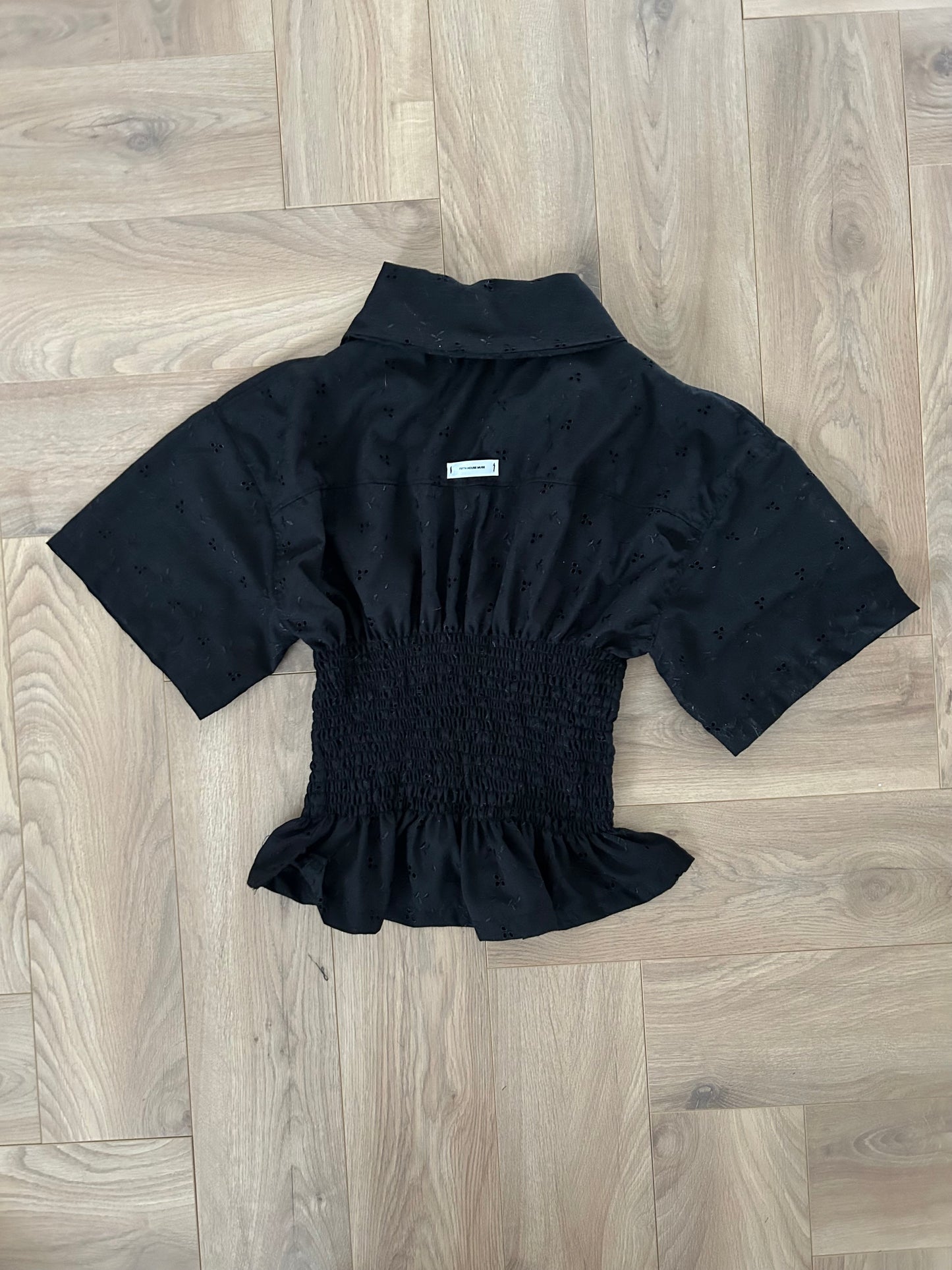 PREORDER Frolic SHIRT in Black Broderie Anglaise