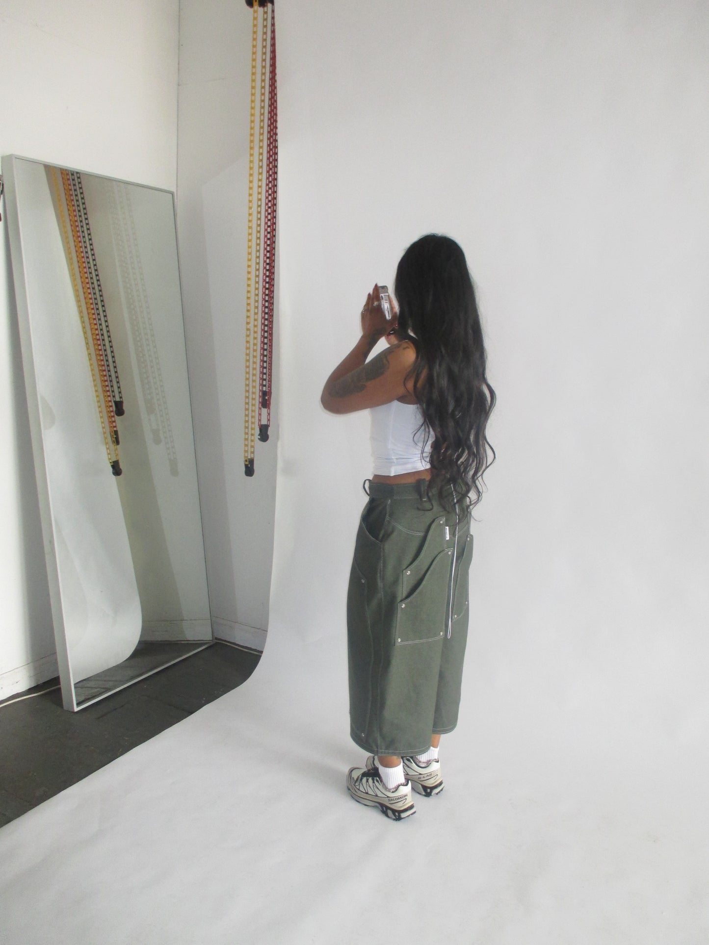 PREORDER Muse Jorts in Olive Denim