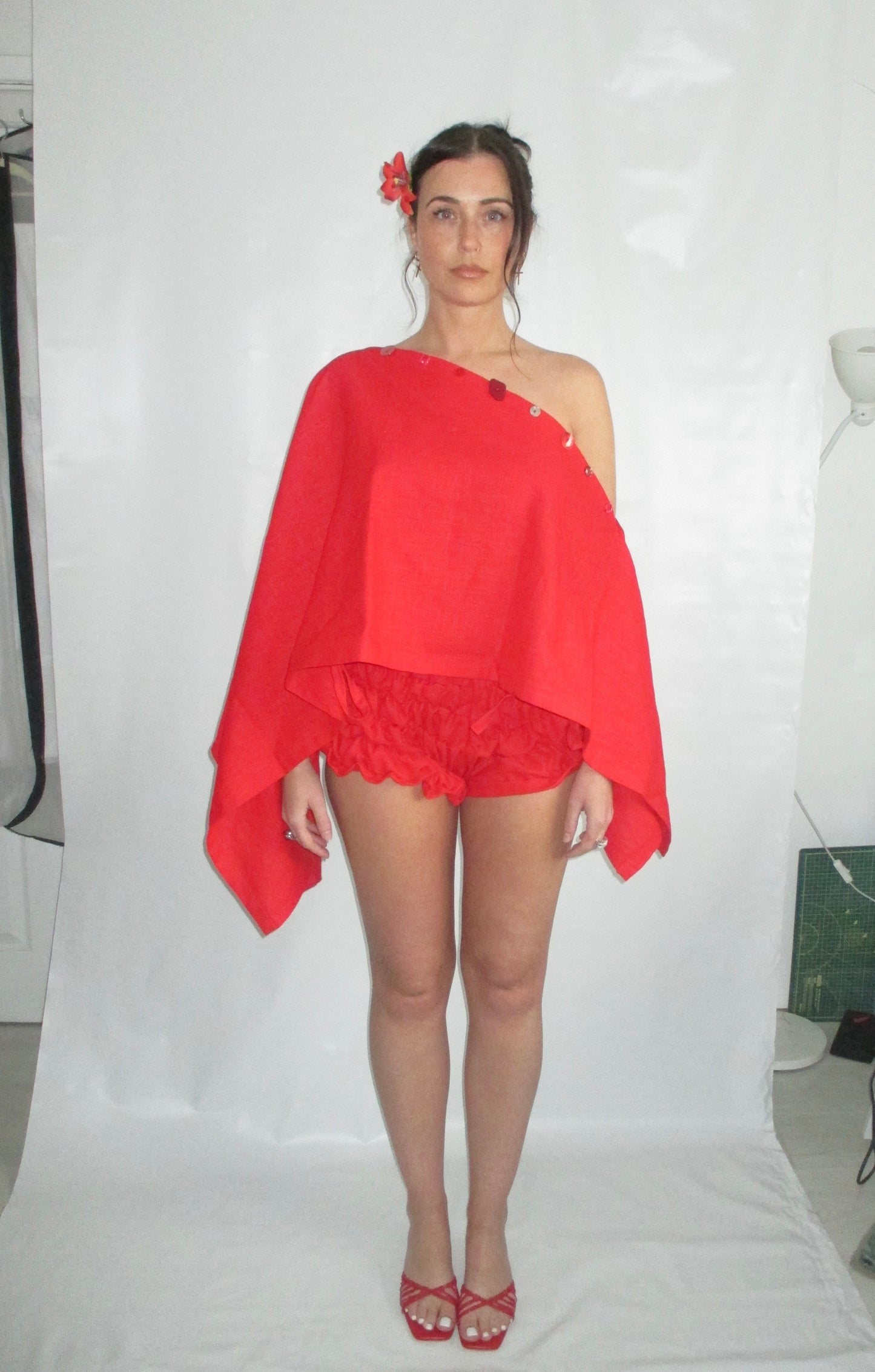 A PREORDER Sol Multi-Way Skirt Top in Red