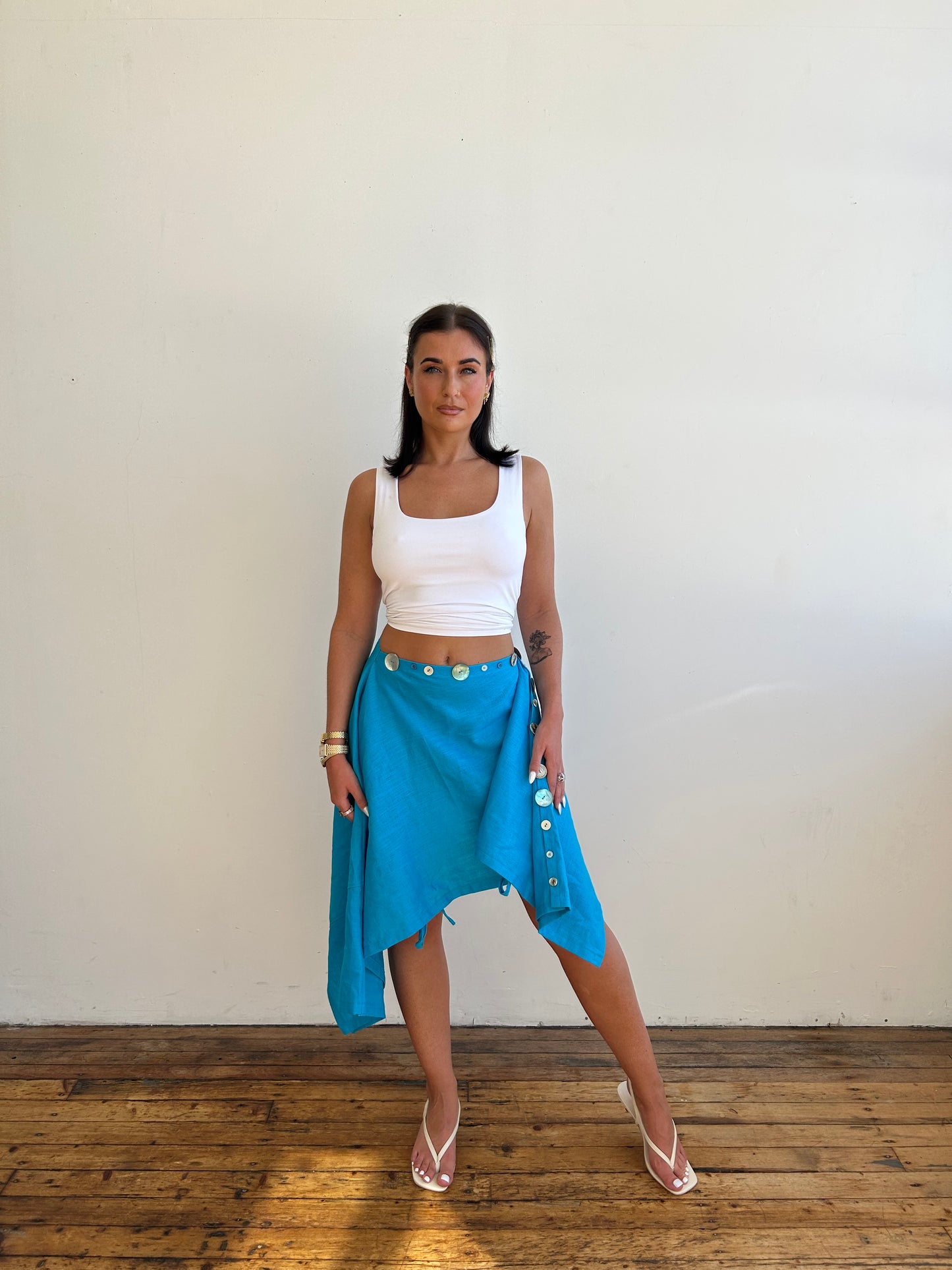 aPREORDER Sol Multi-Way Skirt Top in Turquoise