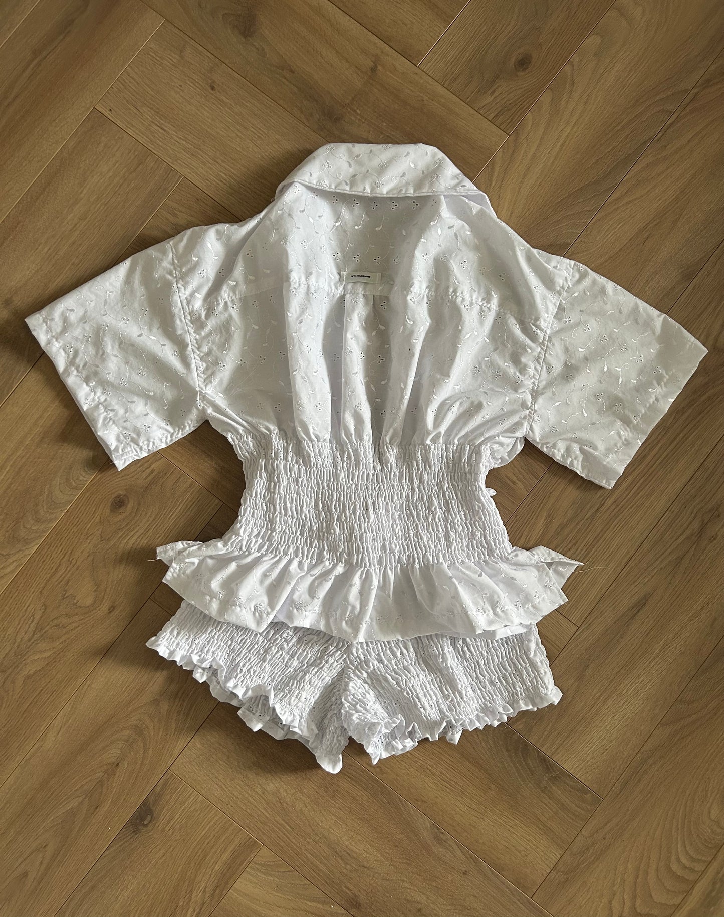 PREORDER Frolic Set in White Broderie Anglaise