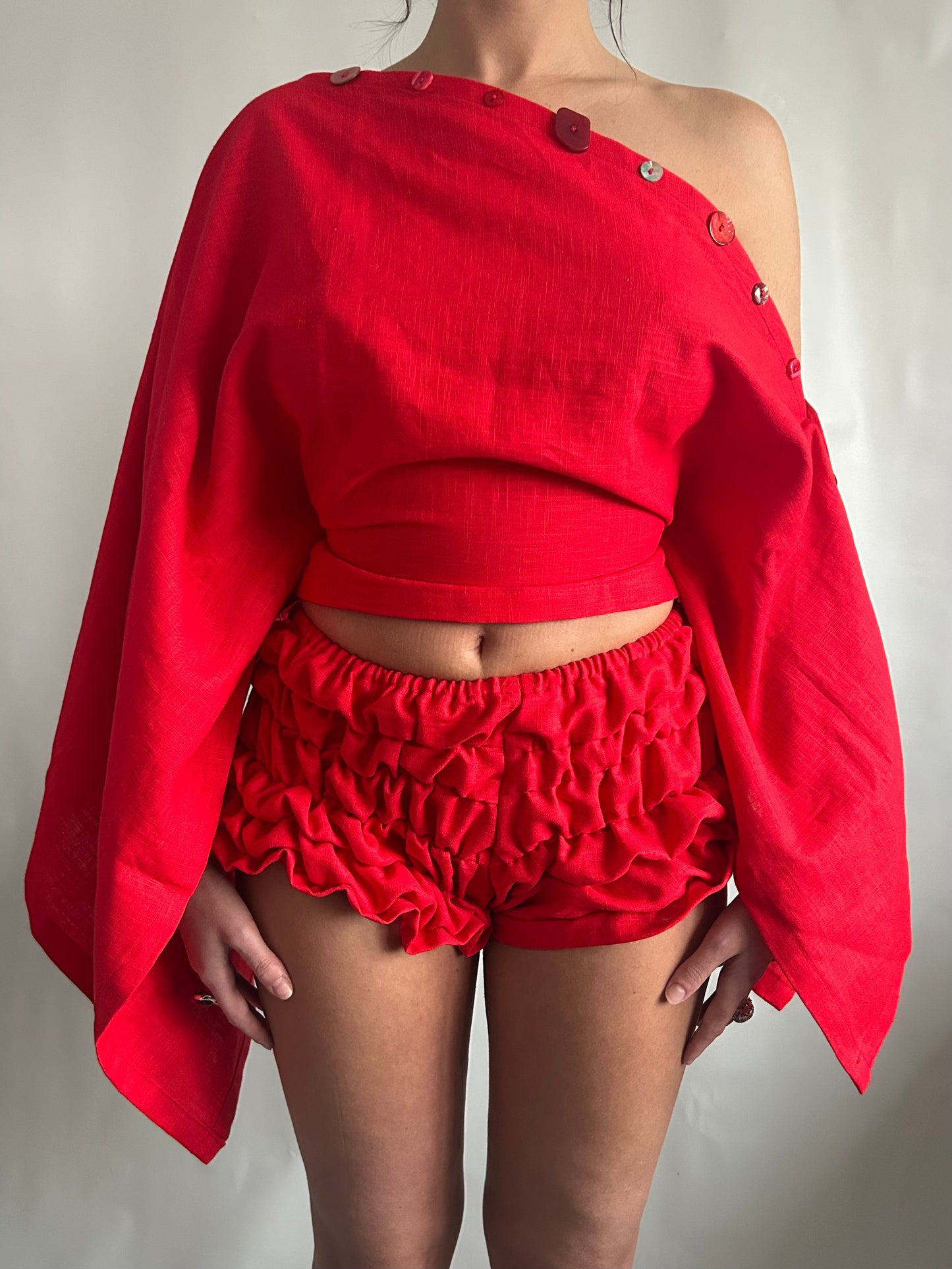 A PREORDER Sol Multi-Way Skirt Top in Red