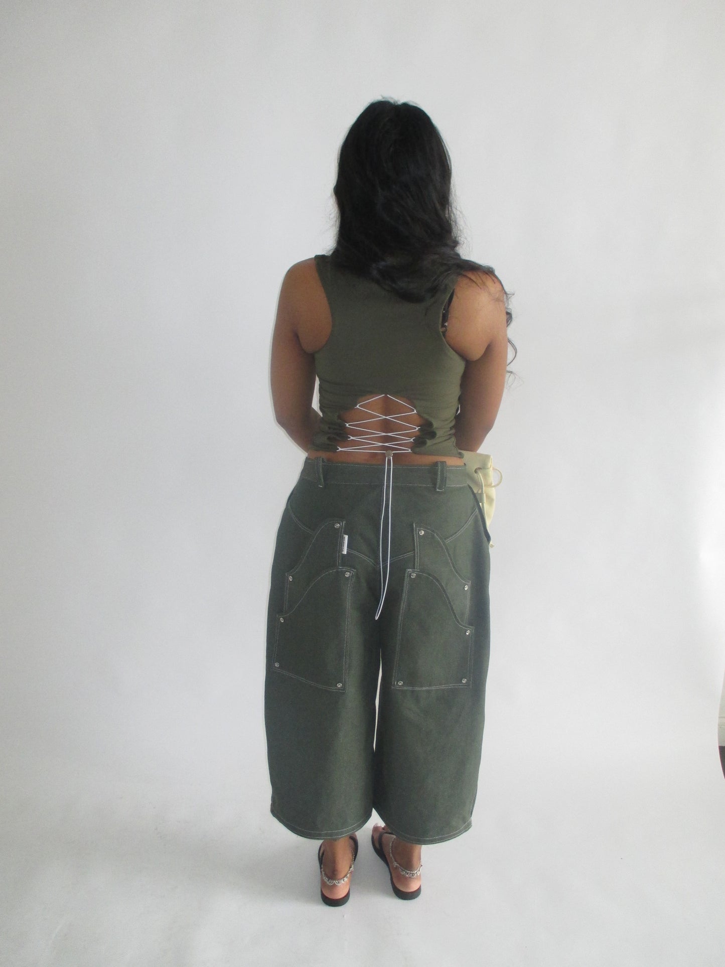 PREORDER Muse Jorts in Olive Denim