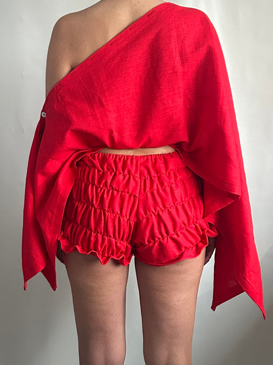 A PREORDER Sol Bloomer Shorts in Red