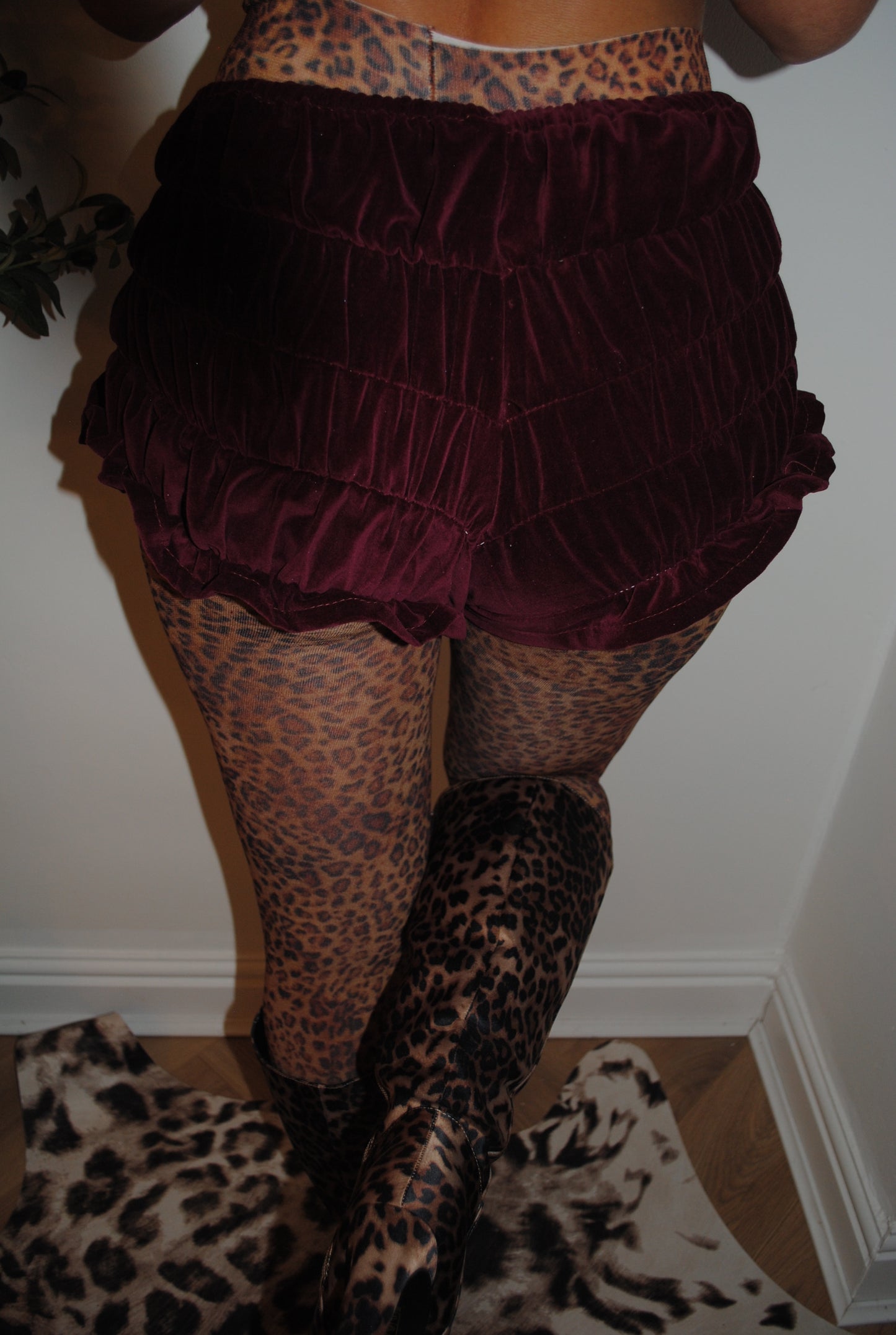 Babydoll Bloomers in Midnight Red