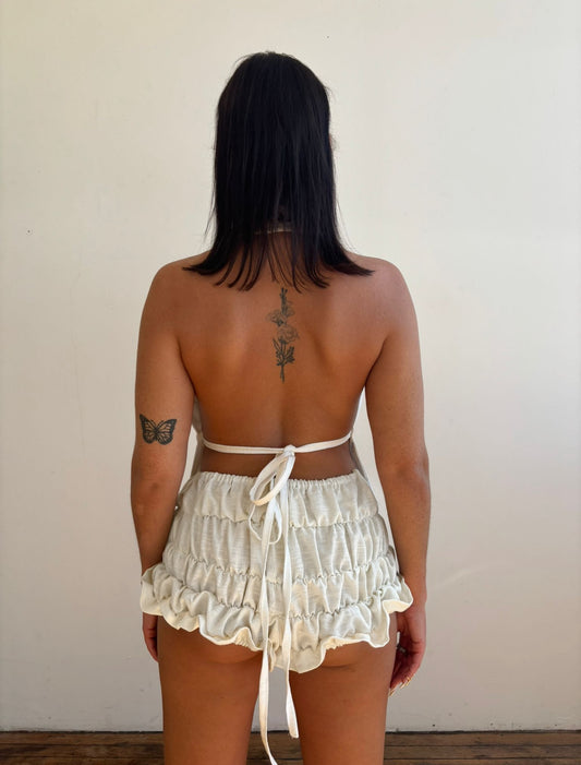 aPREORDER Sol Bloomer Shorts in White Sands