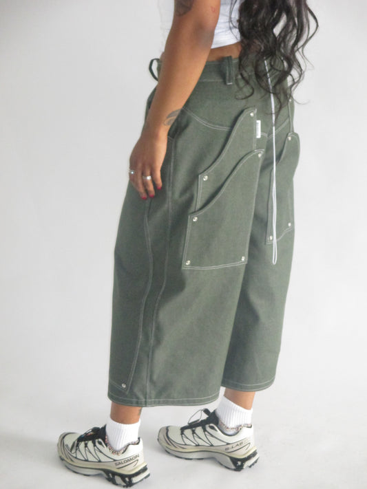 PREORDER Muse Jorts in Olive Denim